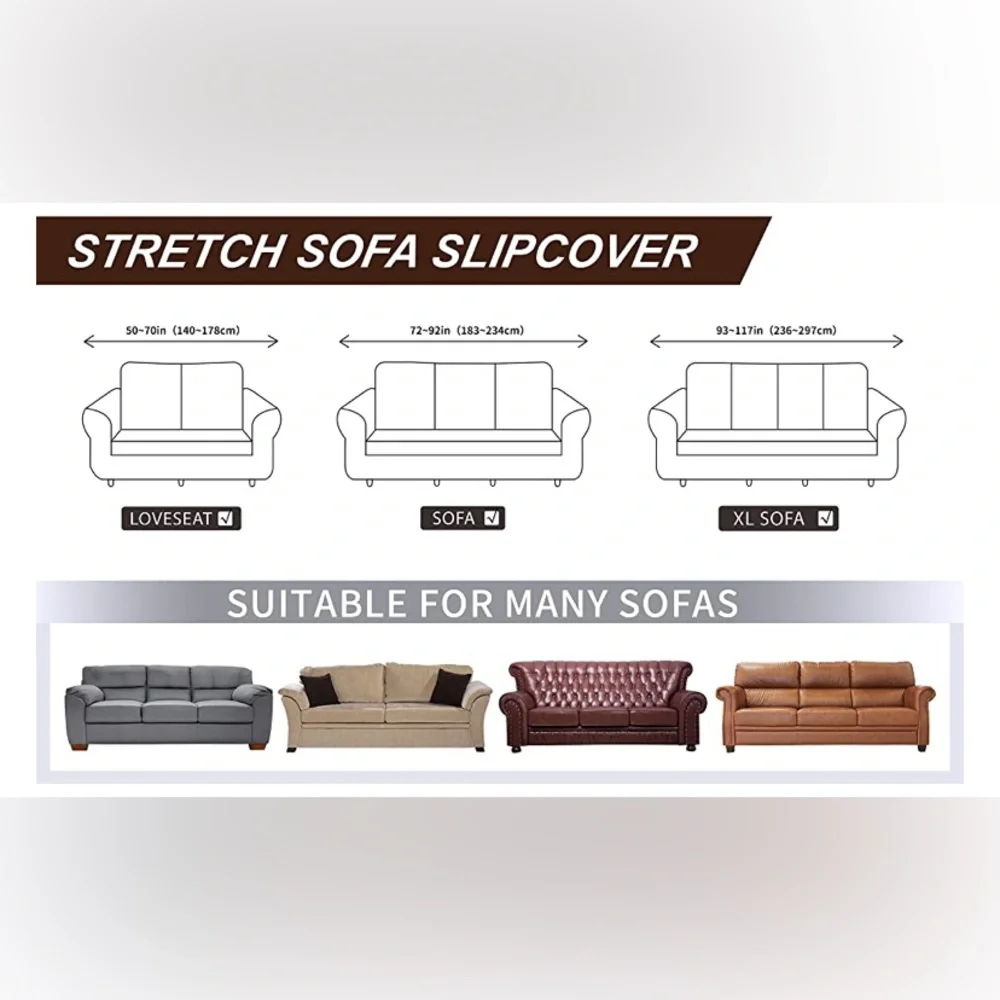 Sofa Cover Stretch Loveseat Cover Sofa Slipcover Protector for Loveseat, Beige